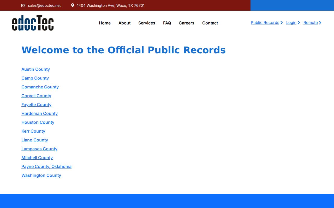 Hardeman County criminal court case eDoc records system