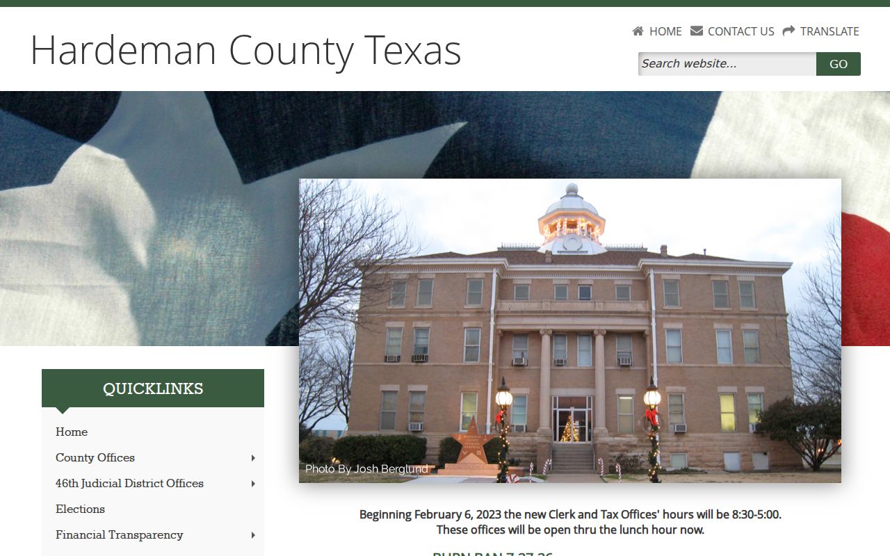 Hardeman County criminal record courthouse and official county page